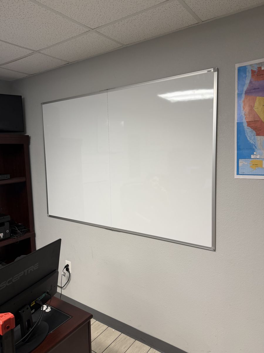 Large office whiteboard mounted for a business in Clearwater, FL
